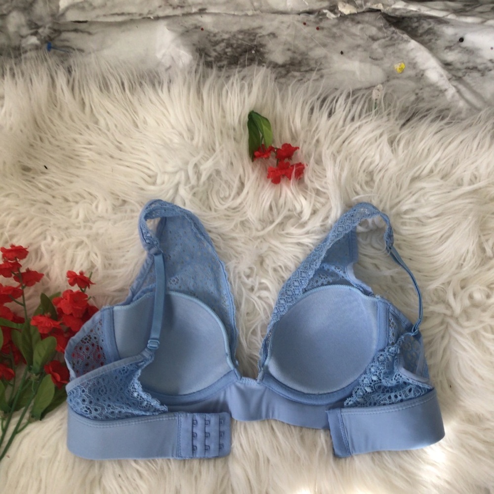 Blue Lace Bra - Picture 3 of 4